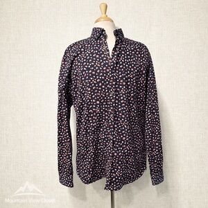 Ted Baker London Men’s Floral Button-Up Shirt | Dark Academia 💯 cotton /Indie